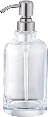 Vista 13 de Amber Glass Soap Dispenser,17oz, Black Pump Refillable, 304 Stainless Steel Pump, Liquid Hand Soap Dispenser, Bathroom Kitchen Sink Vanity