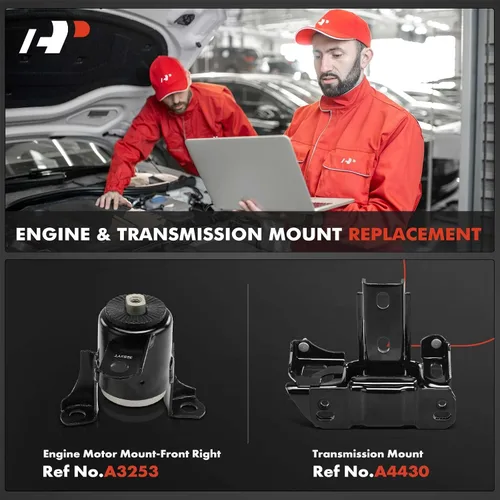 Vista 2 de A-Premium Kit de montaje del motor y montaje de la transmisión compatible con Mazda 2 2011 2012 2013 2014 1.5L, transmisión automática, juego de 2