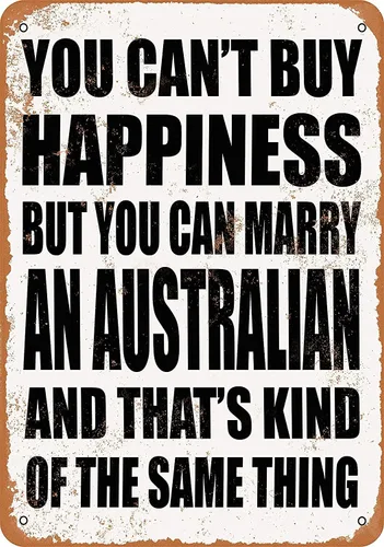 Vista 8 de Sign You Can't Buy Happiness BUT You CAN Marry a Czech - Letrero de metal divertido de metal de 8 x 12 pulgadas para bar, pub para interiores