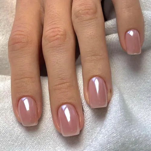 Vista 7 de Uñas postizas a presión de mariposa - Uñas falsas cortas cuadradas con diseños en relieve 3D, punta francesa blanca, acabado mate, acrílico rosa