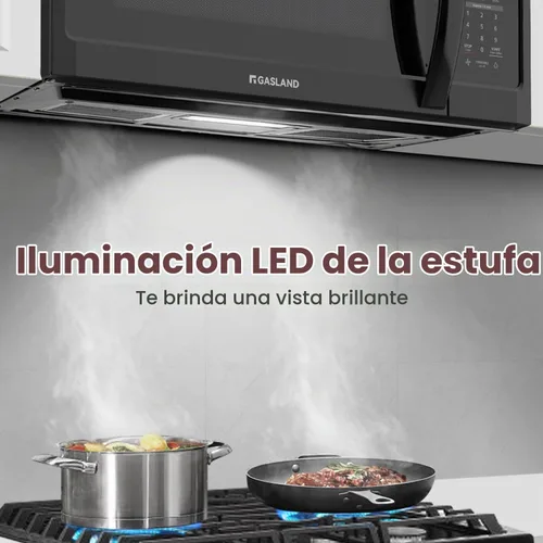 Vista 6 de GASLAND Microondas sobre la estufa de 30 pulgadas, 1.9 pies cúbicos. Microondas sobre la cocina con 11 niveles de potencia, cocinado con un toque