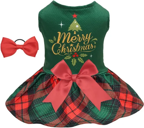 Vista 14 de CuteBone Vestido de malla para perro, vestido de Halloween para cachorros, traje de verano para mascotas, moda de verano para perros pequeños, ropa