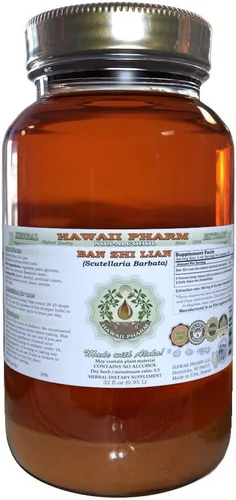 Vista 6 de Hawaii Pharm Ban Zhi Lian - Extracto líquido sin alcohol, Ban Zhi Lian, Skullcap (Scutellaria Barbata) Suplemento herbario natural de glicerita