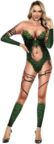 Vista 8 de Honeystore - Enterizo para disfraz de esqueleto para mujer, para Halloween, malla entera, leotardo, para cosplay Color06