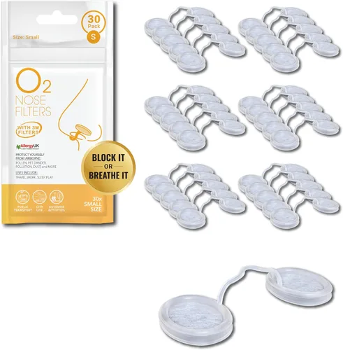 Vista 12 de Filtros de nariz O2 con filtración 3M, pantallas nasales para alergias, polvo y humo, filtros nasales sin drogas y sin látex, protección invisible