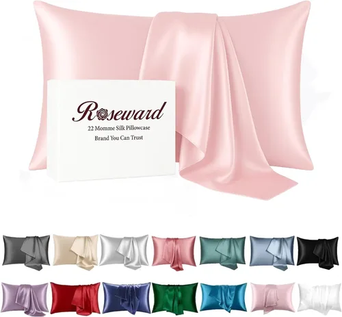 Vista 13 de Fundas de almohada de seda beige con cremallera, fabricadas en Estados Unidos, funda de almohada de seda real para piel propensa al acné