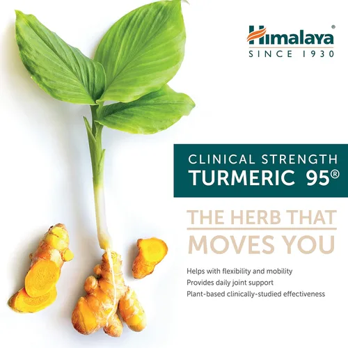 Vista 3 de Himalaya Suplemento de cúrcuma 95 con curcumina/curcuminoides, apoyo articular y muscular, flexibilidad y movilidad óptimas, 600 mg, sin OMG