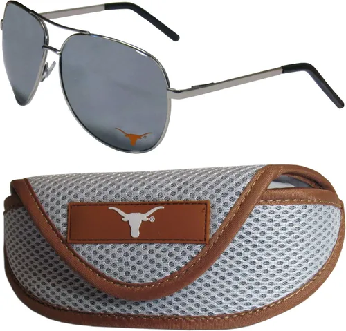 Vista 14 de Siskiyou Sports Arkansas Razorbacks Aviator Sunglasses and Sports Case