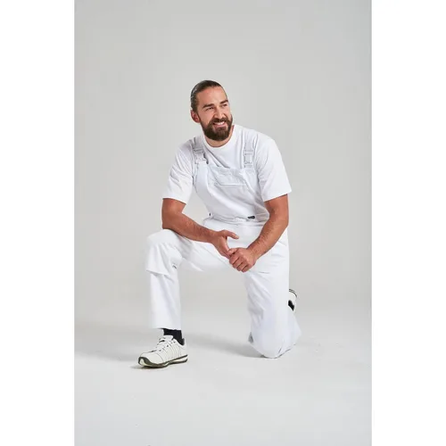 Vista 5 de Portwest S810 Bolton - Overol con peto de algodón blanco con bolsillos para las rodillas, talla S