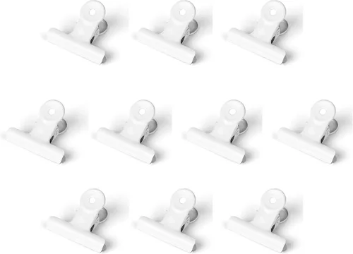 Vista 9 de Paquete de 20 clips de acero pulido de 2 pulgadas, clips de metal para carpeta de bulldog, abrazaderas grandes para bolsas de alimentos, fotos, Negro