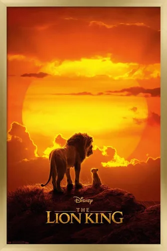 Vista 17 de Trends International Disney El Rey León - Póster de pared Mufasa y Simba, 14.725 x 22.375 pulgadas, versión enmarcada de madera de granero Versión