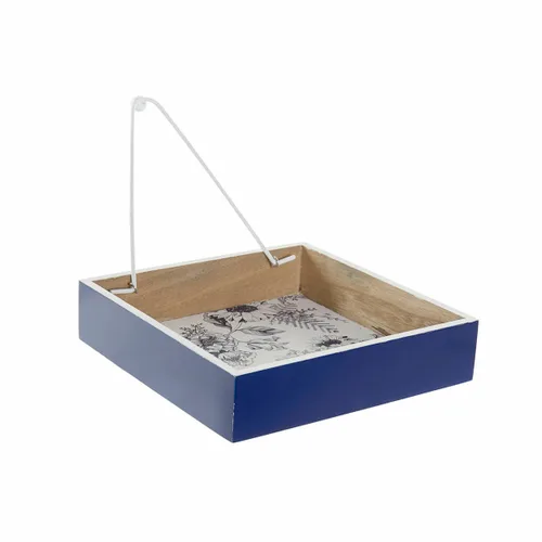Vista 4 de Servilletero DKD Home Decor Metal Blanco Azul marino Madera MDF (2 pcs)