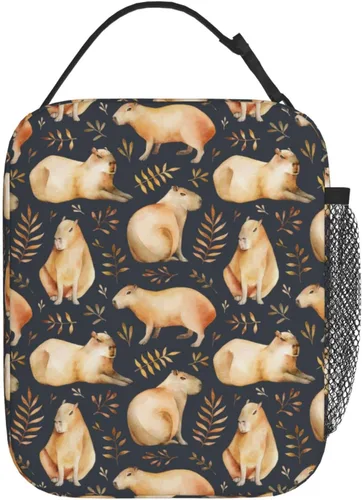 Vista 11 de Gianlaima Bolsa de almuerzo con diseño de camuflaje de camuflaje y bandera estadounidense, bolsa de almuerzo aislada portátil, reutilizable, bolsa