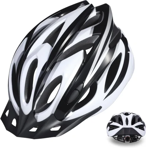 Vista 12 de Zacro Casco de bicicleta para adultos, ligero para hombres y mujeres, cómodo con almohadillas y visera, casco de bicicleta certificado para adultos