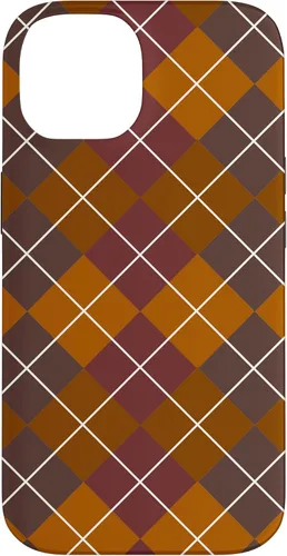 Vista 4 de iPhone 16 lindo tartán marrón cuadros para niñas escocesas y otoño otoño caso