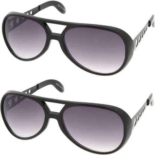 Vista 20 de zeroUV Gafas de sol grandes Elvis King Of Rock & Roll Aviator 2.480 in