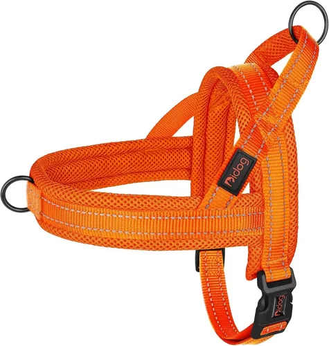 Vista 16 de Didog Arnés sin tirones para perro, con acolchado de malla suave, reflectante y de ajuste rápido, ligero, chaleco con correa para perro, fácil