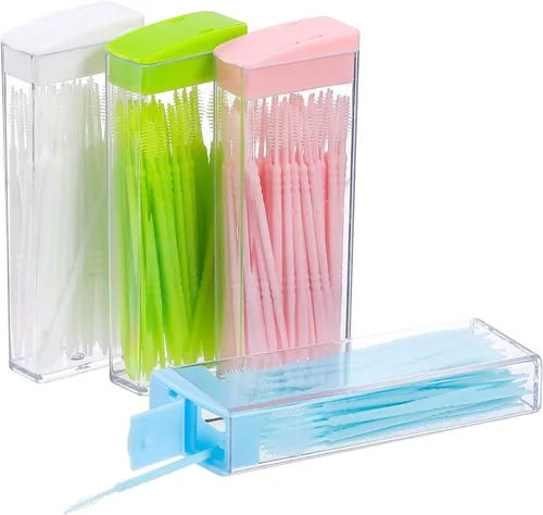 Vista 9 de Palillos de dientes para dientes, 1000 unidades, palillos de dientes de doble cabeza interdental, cuidado bucal (color aleatorio)