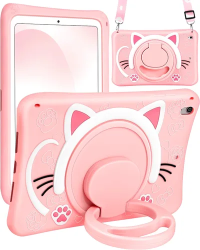 Vista 15 de Wazzasoft Funda para iPad Mini 1/2/3 de 7.9 pulgadas para niñas, linda cubierta de gato negro kawaii, dibujos animados femeninos de gatito