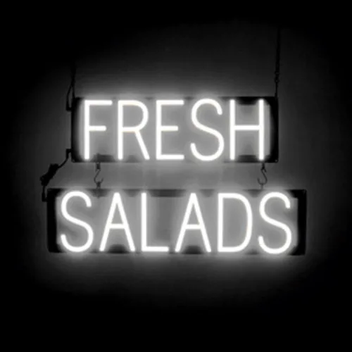 Vista 30 de SpellBrite DELI Sign Letrero relacionado con delicatessen con aspecto neón, fuente de luz LED azul 13.4 x 6.3 pulgadas