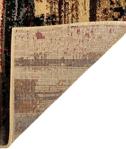 Vista 7 de Unique Loom Saturn Collection - Alfombra de área Vue (Runner 2 pies 2 pulgadas x 5 pies 0 pulgadas, multi/beige)