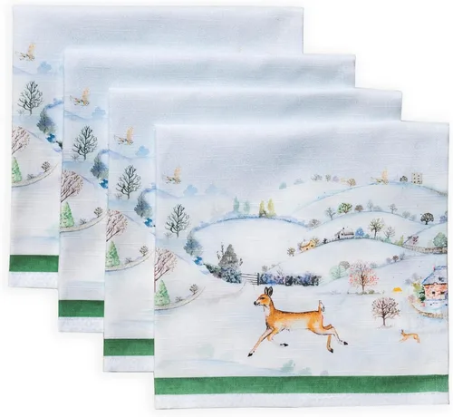 Vista 74 de Maison d' Hermine Juego de 4 servilletas de tela 100% algodón, suaves y duraderas, servilletas cuadradas reutilizables para uso diario, lavables