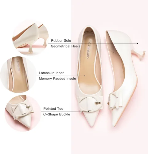 Vista 4 de C.Paravano Zapatos de tacón bajo para mujer Zapatos de tacón bajo para mujer Zapatos de tacón de diseñador para mujer Tacones de gatito