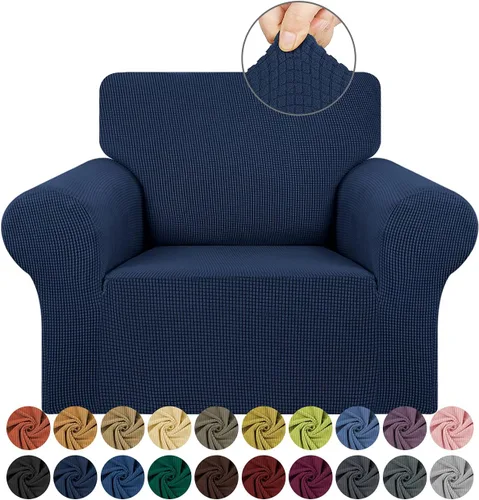 Vista 55 de KEKUOU Funda elástica para sofá biplaza, funda de sofá para sofá de 2 cojines (55-78 pulgadas), protector de muebles con parte inferior elástica
