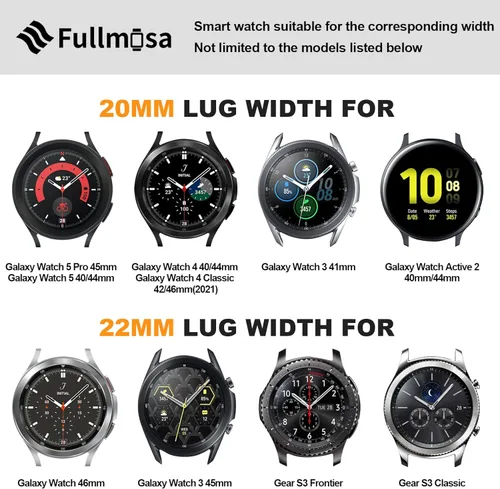 Vista 2 de Fullmosa Correa de reloj de liberación rápida de 0.866in, 0.787in, 0.709in, correas de cuero bruñido para Samsung Galaxy WatchHuaWei WatchGarmin