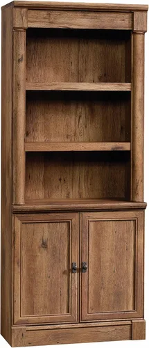 Vista 9 de Sauder Palladia - Estantería con almacenamiento, estantería para biblioteca con puertas y estantes ajustables, en acabado de roble glaciar