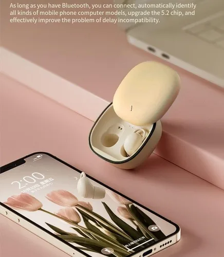 Vista 7 de Audífonos inalámbricos Bluetooth invisibles para dormir de lado, auriculares invisibles más pequeños, cómodos con bloqueo de ruido, auriculares