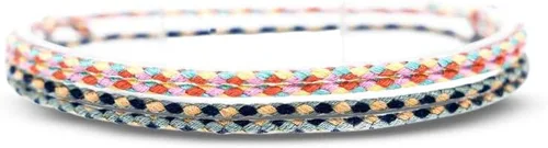 Vista 6 de Made by Nami 2 piezas de pulseras de cuerda de onda para tobillo para mujer, impermeables y ajustables, pulsera de tobillo delgada trenzada Conjunto