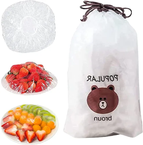 Vista 11 de Fresh Keeping Bags - Fundas elásticas reutilizables para almacenamiento de alimentos con bordes elásticos, fundas de plástico elásticas para tazones