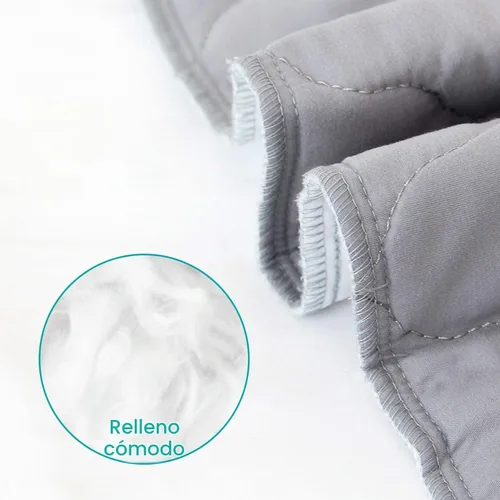 Vista 5 de Protector de colchón impermeable para cuna, 28 x 52 pulgadas, almohadilla Gris