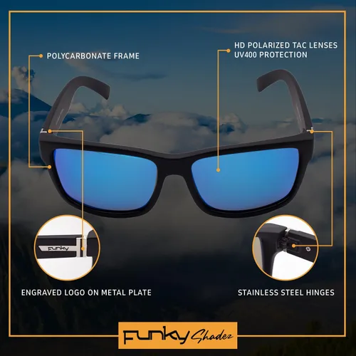 Vista 3 de Shadez FS Classic Polarized Sunglasses for Men, UV400 Protection, Polycarbonate Frame, Stainless Steel Hinges