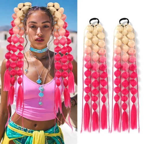 Vista 12 de Extensiones de cabello trenzado rubio natural, color rubio miel, trenzado a ganchillo, fibra sintética de alta temperatura para mujeres, 24 27#