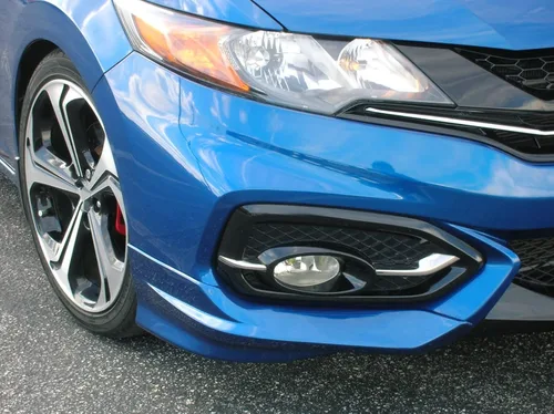 Vista 4 de ECOTRIC Alerón de labio de parachoques delantero compatible con Honda Civic 2DR Coupe HFP Style 2014-2015, 2 unidades, pintado negro