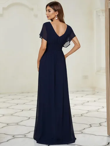 Vista 2 de Ever-Pretty Vestidos de noche formales con cuello en V elegantes para mujer 7851