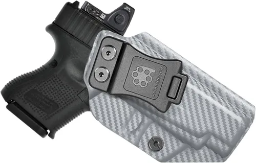 Vista 11 de Amberide IWB Kydex Holster for Glock 26/27 Gen1-5 and Glock 33 Gen3-4, Concealed Carry, Optics Ready, Adjustable Cant, Posi-Click Retention, Made in