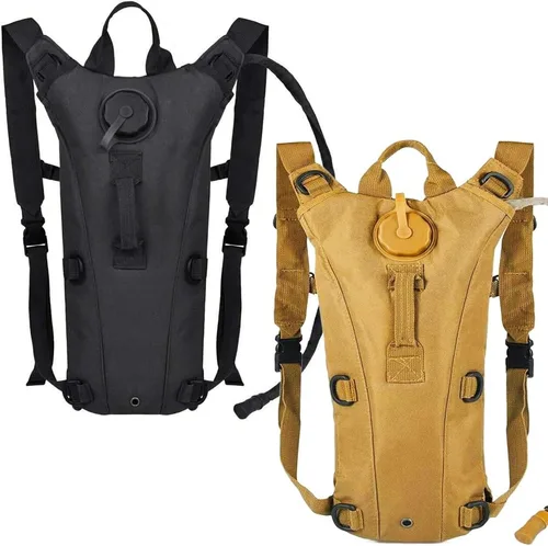 Vista 10 de Mochila Táctica de Hidratación Militar con Bolsa de Agua de 3L, Portador de Vejiga de Agua Impermeable para Correr, Trotar, Ciclismo, Senderismo