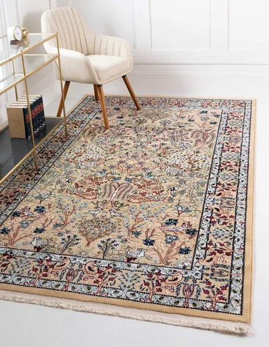 Vista 18 de Unique Loom Colección Narenj - Alfombra de área - Bristol (2' 2" x 3' 1" ovalada, azul/beige)