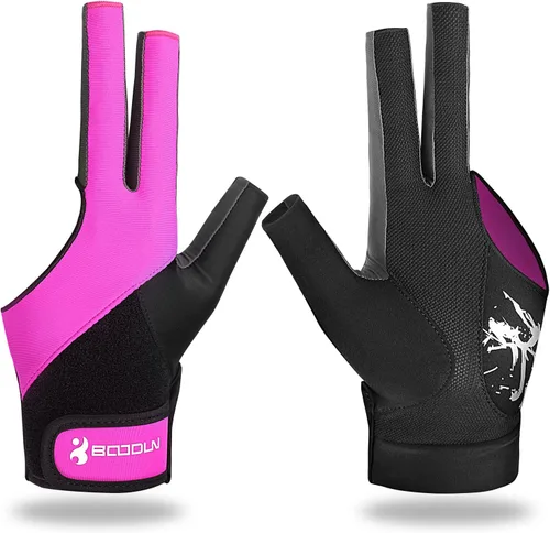 Vista 10 de YFY Guantes de billar para mano izquierda con 3 dedos, proceso de empalme, guantes deportivos de billar para hombres y mujeres