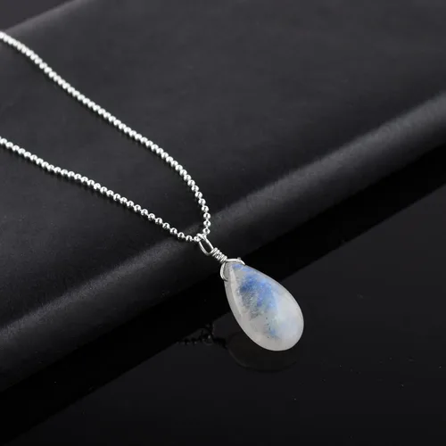 Vista 3 de Natural MultiColor Gemstone Dainty Pendant Necklace for Women