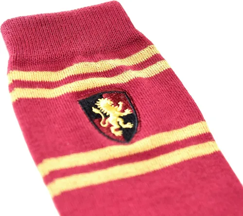 Vista 2 de Harry Potter Calcetines altos a la rodilla para jóvenes y mujeres con escudo bordado