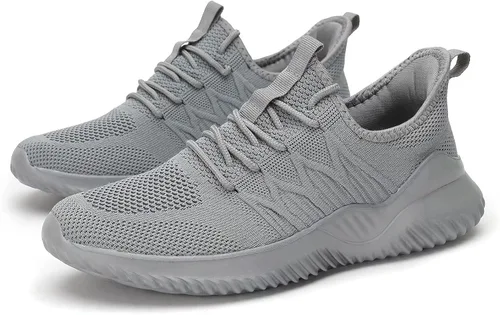 Vista 5 de Zapatos casuales para correr para hombre, ligeros, cómodos, informales, de malla, para trabajo, gimnasio, tenis, caminar, entrenamiento cruzado