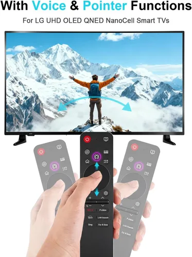 Vista 3 de Reemplazo para LG MR25GA Magic Remote – Control remoto de voz universal para televisores inteligentes LG OLED QNED UHD LED
