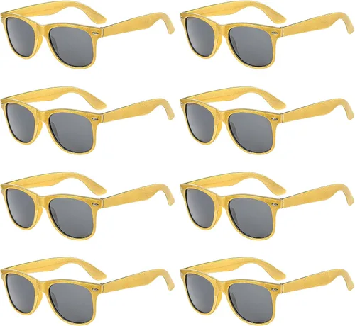 Vista 85 de Suministros para regalos de fiesta de colores neón Paquete de 8 gafas de sol unisex