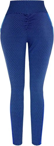 Vista 5 de Leggings Tik Tok con textura de panal para mujer de cintura alta mallas con textura de talla grande mallas fruncidas sin costuras