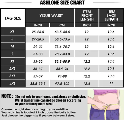 Vista 6 de ASHLONE Waist Trainer for Women Latex Underbust Cincher Sport Corset Trimmer Belt