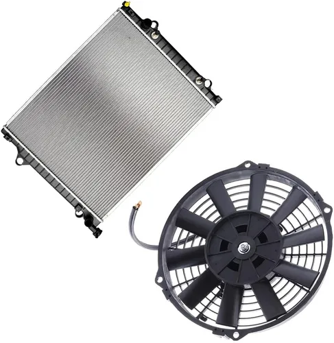 Vista 4 de SCITOO 1 ventilador de refrigeración de 8 pulgadas + radiador 2802, 1 apto para Toyota 2005-2011 para Tacoma 2.7L 2005-2011 para Toyota para Tacoma
